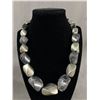 Image 1 : Lovely Black and Silver Costume Necklace 18" L