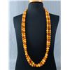 Image 1 : Vintage 3 Strand 3 Colour Orange Strand Necklace