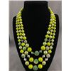Image 1 : Vintage Made in Japan 3 Strand Multicoloured Pastel Greens Necklace