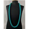 Image 1 : Classic Vintage Dark Teal Beaded Necklace 28" L