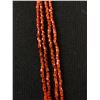 Image 2 : Vintage Multistrand Silver and Orange 3 Cut Beads Necklace 26" L