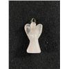 Image 1 : Genuine Natural Rose Quartz Carved Angel Pendant