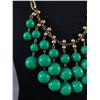 Image 2 : Vintage Stella & Dot Green Lucite Bead Gold Tone Bib Necklace