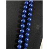 Image 2 : Vintage Bold Blue Faux Pearl Multi Strand Necklace 68"L
