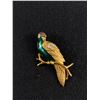 Image 1 : Vintage Goldtone Rhinestone and Enamel Bird Brooch