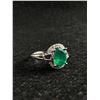 Image 2 : Beautiful New! Adjustible Size Green Chalcedony Ring in Acrylic Case