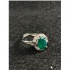 Image 2 : Beautiful New! Adjustible Size Green Chalcedony Ring in Acrylic Case