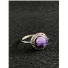 Image 2 : Lovely New! Genuine Charoite Adjustible Size Ring in Acrylic Case