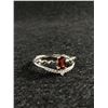 Image 2 : Beautiful Genuine Garnet Adjustable Size Ladies Ring in Acrylic Case