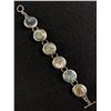 Image 1 : Sterling Silver with Abalone Inlay Bracelet 7.5 " L