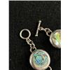 Image 3 : Sterling Silver with Abalone Inlay Bracelet 7.5 " L