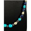 Image 2 : Stunning! A Vegas Night Out Vintage 1950's-60's French Blue & Clear Glitter Facet Beaded Necklace 34