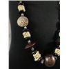 Image 2 : 26" L Vintage Chunky Wood and Beaded Necklace