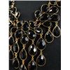 Image 2 : Elegant Gold Tone Black Onyx Resin Pendant Necklace