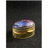 Image 2 : 2 Vintage Pill Boxes One Alpaca with Inlay and other with Large Pendant