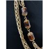 Image 2 : Vintage Sarah Coventry Long Chain Necklace with Faux Amber Colored Beads 50" L