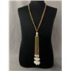Image 1 : Vintage Faux Pearl Tassel Necklace