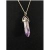 Image 2 : Healing Point Gemstone on a Silvertone Necklace Amethyst