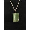Image 2 : Freeform Gemstone Necklace Green Chalcedony