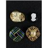 Image 2 : Decorative Lot of Vintages Brooches. Cameo, Heart, Mapleleaf etc