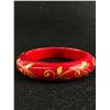 Image 1 : Very Fashionable Wooden Red & Gold Painted Bangle
