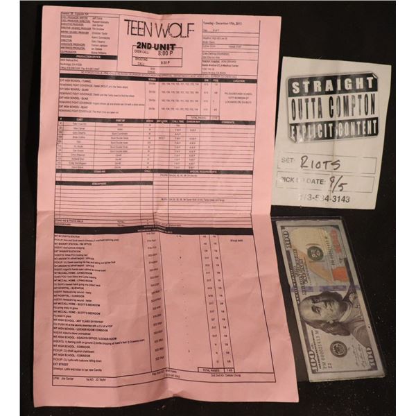ZZ STRAIGHT OUTTA COMPTON PROP LABEL AND TEEN WOLF DAILY