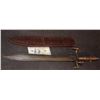 Image 1 : BOOK OF FIRE DAMASCUS REAL SWORD WITH LEATHER HEATH