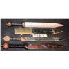 Image 2 : GREEK ROMAN SWORD HERO, RETRACTABLE, AND STUNT WITH LEATHER SHEATH CGI