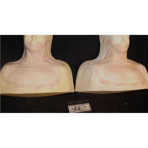 ARMY OF THE DEAD THENA ZOMBIE NECK APPLIANCE ON BUSTS LOT OF 2