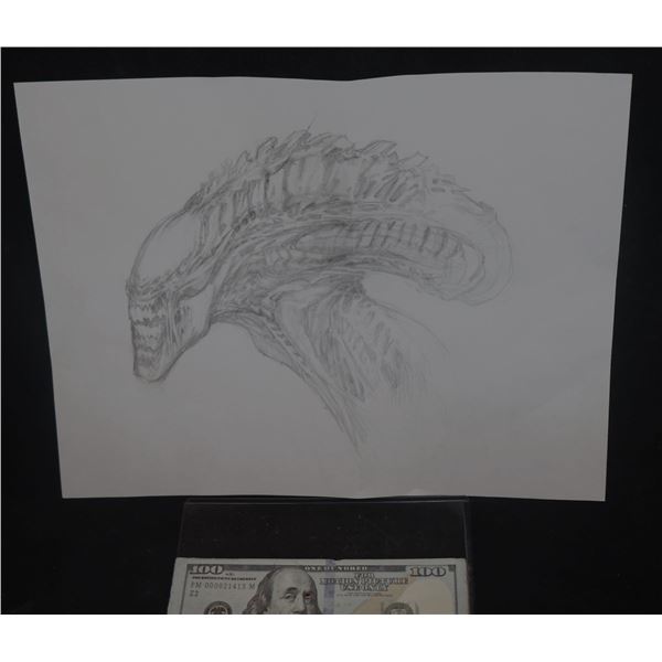 ALIEN VS PREDATOR AVP HAND DRAWN PRODUCTION SKETCH