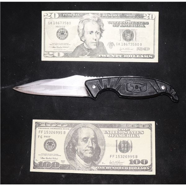 LAW & ORDER STUNT KNIFE AND PROP MONEY