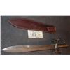Image 2 : ZZ BOOK OF FIRE DAMASCUS REAL SWORD WITH LEATHER HEATH