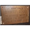 Image 1 : DUKES OF HAZZARD THE BOSS DEWEY HOGG GRAVE STONE EPITAPH PLAQUE SCREEN MATCHED ORIGINAL SERIES