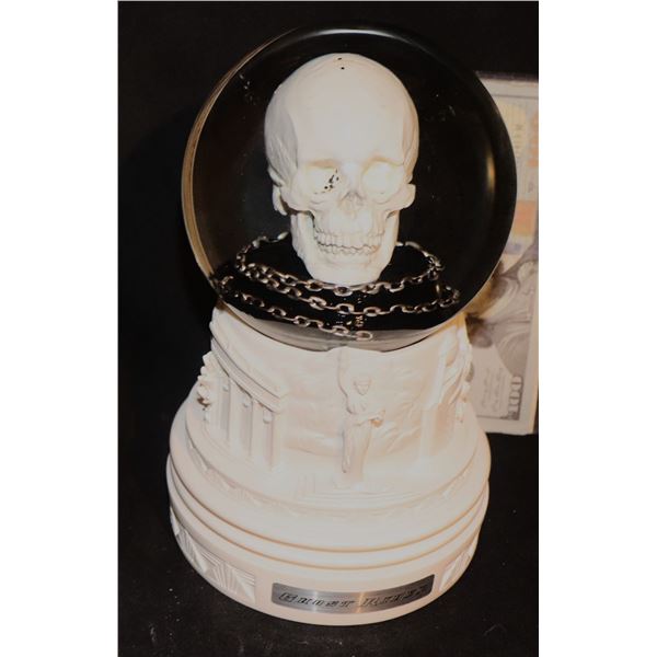 ZZ GHOST RIDER BLACK SNOW GLOBE PRODUCER GIFT SUPER HERO