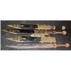 Image 1 : ZZ GREEK ROMAN SWORD HERO WITH LEATHER SHEATHS LOT OF 3
