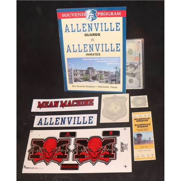 LONGEST YARD THE FOOTBALL SOUVENIRE GAME PROGRAM TICKET AND STICKERS