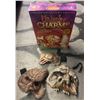 Image 1 : UNLUCKY CHARMS SILICONE AND LATEX LEPRECHAUN MASKS CHEST AND CEREAL BOX USED IN PROMOS