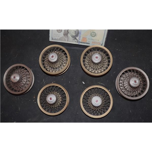 ZZ ANTIQUE FILMING MINIATURE METAL RIMS LOT OF 6