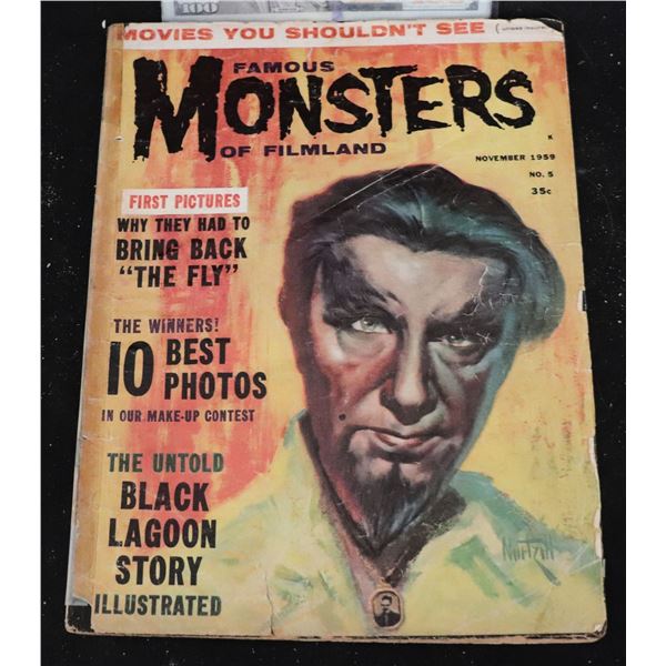 ZZ FAMOUS MONSTERS NUMBER 05 IN GOOD CONDITION