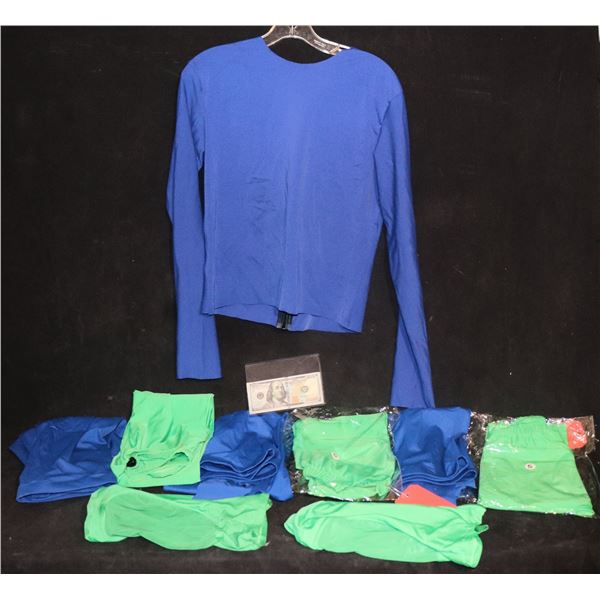 ZZ GREEN SCREEN CLOTHING LOT OF 9 PIECES