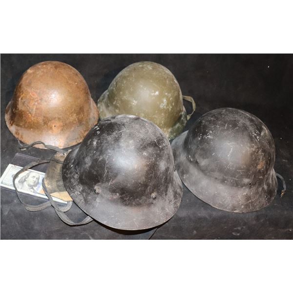 WWI REAL ANTIQUE METAL HELMETS