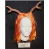 Image 1 : THE MONKEY KING LACE MATTE WIG WITH HORNS ANTLERS SUPER HERO