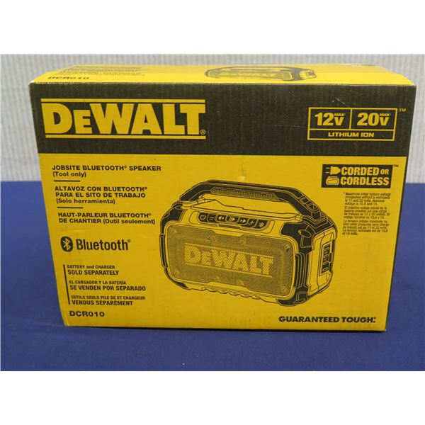 DeWalt DCR010 Jobsite Bluetooth Speaker in Box  (Tool Only)