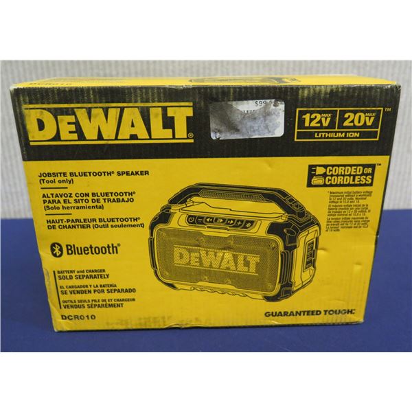 DeWalt DCR010 Jobsite Bluetooth Speaker in Box  (Tool Only)