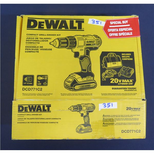 DeWalt DCD771C2 Compact Drill/Driver Kit in Box
