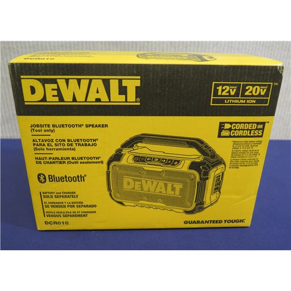 DeWalt DCR010 Jobsite Bluetooth Speaker in Box  (Tool Only)