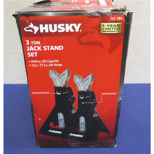 Husky 3 Ton Jack Stand Set in Box