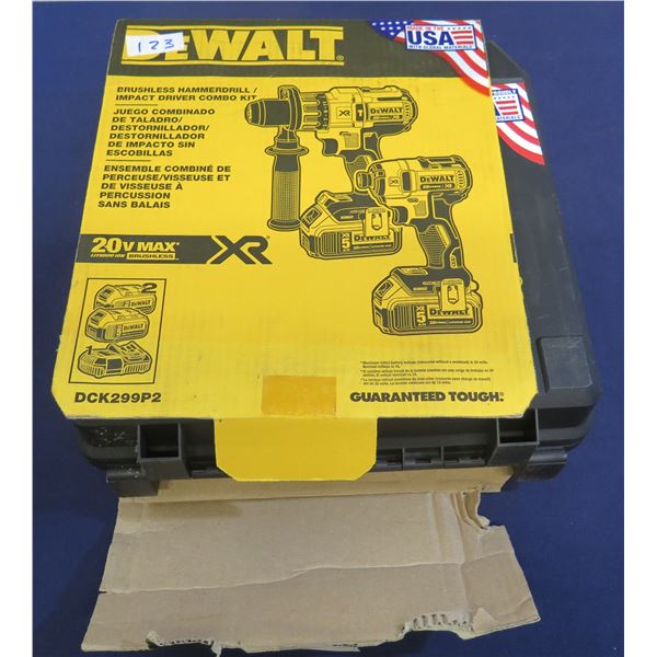 DeWalt DCK299P2 Hammerdrill/Impact Driver Combo Kit in Box (no battery)