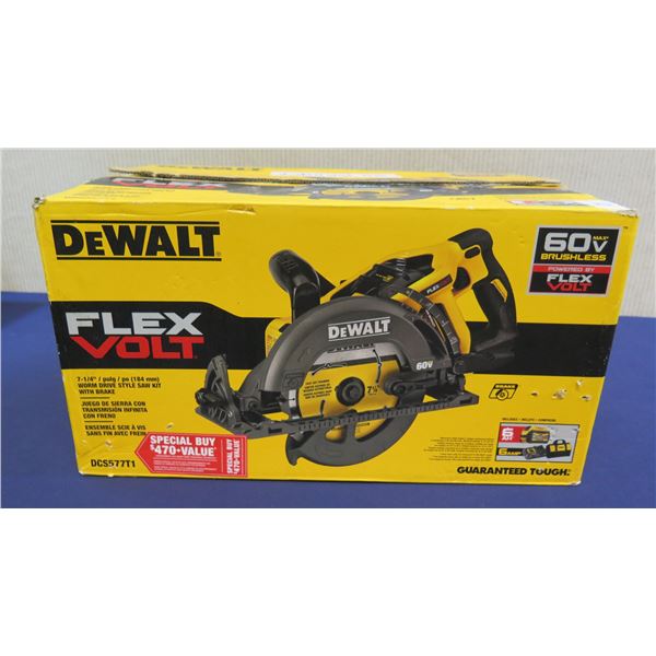 DeWalt DCS577T1 Worm Drive Style Saw Kit w/ Brake in Box (Tool Only)