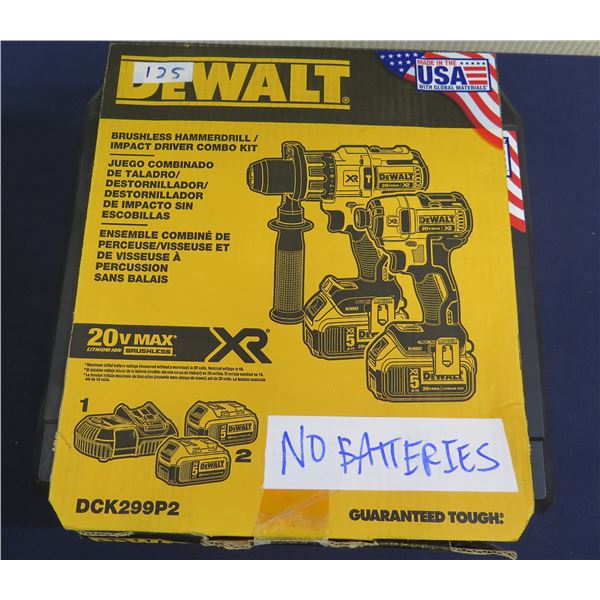 DeWalt DCK299P2 Hammerdrill/Impact Driver Combo Kit in Box (no battery)